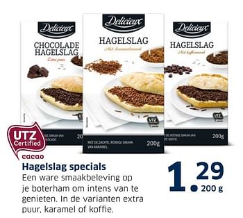 Aanbiedingen Hagelslag specials - Delicieux - Geldig van 13/12/2016 tot 31/12/2016 bij Lidl