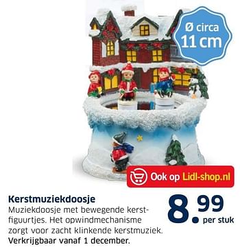 Aanbiedingen Kerstmuziekdoosje - Huismerk - Lidl - Geldig van 13/12/2016 tot 31/12/2016 bij Lidl