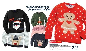 Aanbiedingen Kinder kersttrui - Huismerk - Lidl - Geldig van 13/12/2016 tot 31/12/2016 bij Lidl