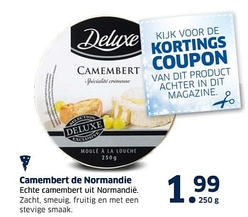 Aanbiedingen Camembert de normandie - Deluxe - Geldig van 13/12/2016 tot 31/12/2016 bij Lidl