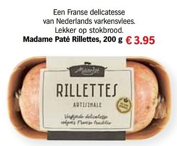 Aanbiedingen Madame paté rillettes - Madame PatÃ© - Geldig van 13/12/2016 tot 31/12/2016 bij Albert Heijn