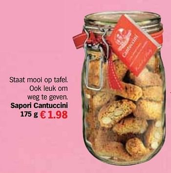 Aanbiedingen Sapori cantuccini - Huismerk - Albert Heijn - Geldig van 13/12/2016 tot 31/12/2016 bij Albert Heijn