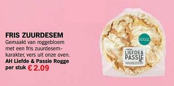 Aanbiedingen Ah liefde + passie rogge - Huismerk - Albert Heijn - Geldig van 13/12/2016 tot 31/12/2016 bij Albert Heijn