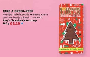 Aanbiedingen Tony`s chocolonely kerstreep - Tony's - Geldig van 13/12/2016 tot 31/12/2016 bij Albert Heijn