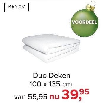 Aanbiedingen Duo deken - Meyco - Geldig van 16/12/2016 tot 31/12/2016 bij Baby-Dump