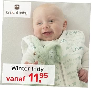Aanbiedingen Winter indy - Briliant Baby - Geldig van 16/12/2016 tot 31/12/2016 bij Baby-Dump