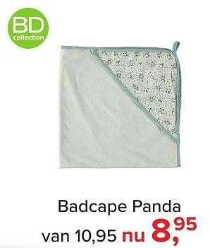 Aanbiedingen Badcape panda - BD Collection - Geldig van 16/12/2016 tot 31/12/2016 bij Baby-Dump