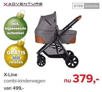 Aanbiedingen X-line combi-kinderwagen - Xadventure - Geldig van 16/12/2016 tot 31/12/2016 bij Baby-Dump