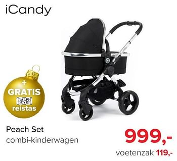 Aanbiedingen Peach set combi-kinderwagen - iCandy - Geldig van 16/12/2016 tot 31/12/2016 bij Baby-Dump