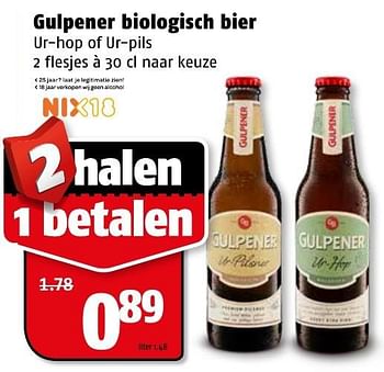 Aanbiedingen Gulpener biologisch bier - Gulpener - Geldig van 27/12/2016 tot 31/12/2016 bij Poiesz