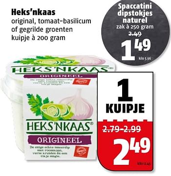 Aanbiedingen Heks`nkaas original, tomaat-basilicum of gegrilde groenten - Heks'n Kaas - Geldig van 27/12/2016 tot 31/12/2016 bij Poiesz
