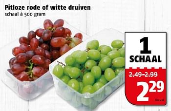 Aanbiedingen Pitloze rode of witte druiven - Huismerk Poiesz - Geldig van 27/12/2016 tot 31/12/2016 bij Poiesz