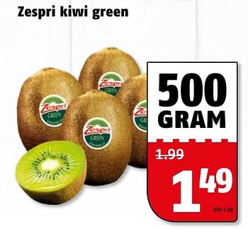 Aanbiedingen Zespri kiwi green - Zespri - Geldig van 27/12/2016 tot 31/12/2016 bij Poiesz
