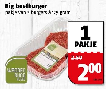 Aanbiedingen Big beefburger - Huismerk Poiesz - Geldig van 27/12/2016 tot 31/12/2016 bij Poiesz