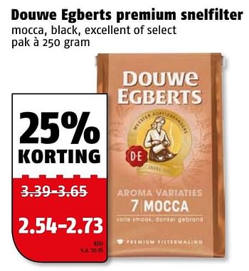 Aanbiedingen Douwe egberts premium snelfilter - Douwe Egberts - Geldig van 27/12/2016 tot 31/12/2016 bij Poiesz