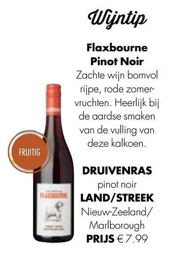 Aanbiedingen Flaxbourne pinot noir - Rode wijnen - Geldig van 13/12/2016 tot 31/12/2016 bij Albert Heijn