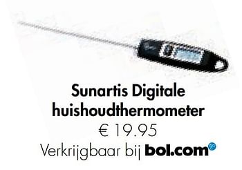 Aanbiedingen Sunartis digitale huishoudthermometer - Sunartis - Geldig van 13/12/2016 tot 31/12/2016 bij Albert Heijn