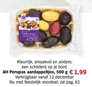 Aanbiedingen Ah perupas aardappeltjes - Huismerk - Albert Heijn - Geldig van 13/12/2016 tot 31/12/2016 bij Albert Heijn