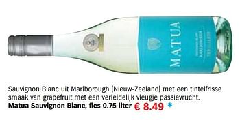 Aanbiedingen Matua sauvignon blanc - Witte wijnen - Geldig van 13/12/2016 tot 31/12/2016 bij Albert Heijn