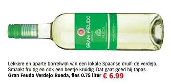 Aanbiedingen Gran feudo verdejo rueda - Witte wijnen - Geldig van 13/12/2016 tot 31/12/2016 bij Albert Heijn