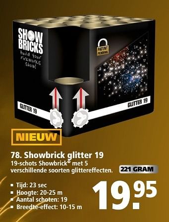 Aanbiedingen Showbrick glitter 19 - Huismerk - Welkoop - Geldig van 11/12/2016 tot 31/12/2016 bij Welkoop