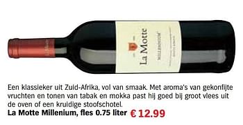 Aanbiedingen La motte millenium - Rode wijnen - Geldig van 13/12/2016 tot 31/12/2016 bij Albert Heijn