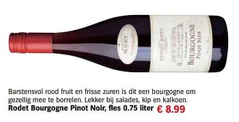 Aanbiedingen Rodet bourgogne pinot noir - Rode wijnen - Geldig van 13/12/2016 tot 31/12/2016 bij Albert Heijn