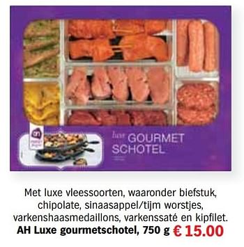 Aanbiedingen Ah luxe gourmetschotel - Huismerk - Albert Heijn - Geldig van 13/12/2016 tot 31/12/2016 bij Albert Heijn