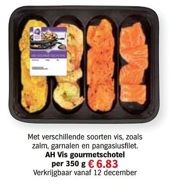 Aanbiedingen Ah vis gourmetschotel - Huismerk - Albert Heijn - Geldig van 13/12/2016 tot 31/12/2016 bij Albert Heijn