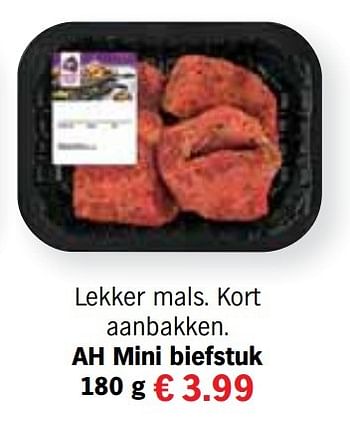Aanbiedingen Ah mini biefstuk - Huismerk - Albert Heijn - Geldig van 13/12/2016 tot 31/12/2016 bij Albert Heijn