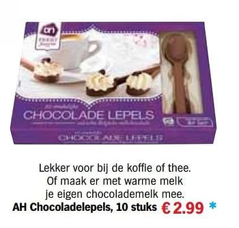 Aanbiedingen Ah chocoladelepels - Huismerk - Albert Heijn - Geldig van 13/12/2016 tot 31/12/2016 bij Albert Heijn