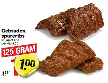 Aanbiedingen Gebraden spareribs - Huismerk - Coop - Geldig van 26/12/2016 tot 01/01/2017 bij Coop