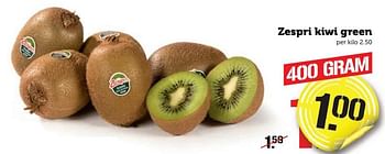 Aanbiedingen Zespri kiwi green - Zespri - Geldig van 26/12/2016 tot 01/01/2017 bij Coop