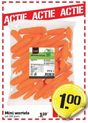 Aanbiedingen Mini wortels - Huismerk - Coop - Geldig van 26/12/2016 tot 01/01/2017 bij Coop