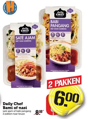 Aanbiedingen Daily chef bami of nasi - Daily chef - Geldig van 26/12/2016 tot 01/01/2017 bij Coop