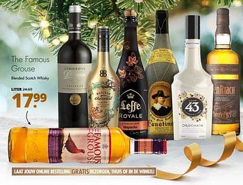 Aanbiedingen The famous grouse blended scotch whisky - The Famous Grouse - Geldig van 19/12/2016 tot 31/12/2016 bij Mitra