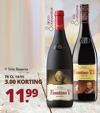 Aanbiedingen V tinto reserva - Rode wijnen - Geldig van 19/12/2016 tot 31/12/2016 bij Mitra