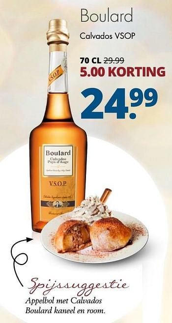 Aanbiedingen Boulard calvados vsop - Boulard - Geldig van 19/12/2016 tot 31/12/2016 bij Mitra