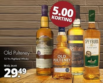 Aanbiedingen Old pulteney 12 yrs highland whisky - Old Pulteney - Geldig van 19/12/2016 tot 31/12/2016 bij Mitra