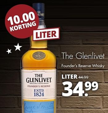 Aanbiedingen The glenlivet founder`s reserve whisky - The glenlivet - Geldig van 19/12/2016 tot 31/12/2016 bij Mitra