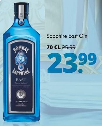Aanbiedingen Sapphire east gin - Bombay - Geldig van 19/12/2016 tot 31/12/2016 bij Mitra