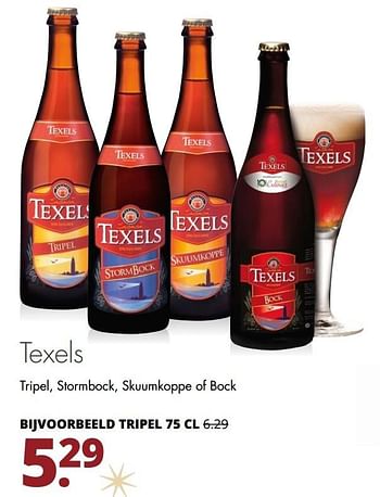 Aanbiedingen Texels tripel, stormbock, skuumkoppe of bock - Texels - Geldig van 19/12/2016 tot 31/12/2016 bij Mitra