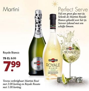 Aanbiedingen Martini royale bianco - Martini - Geldig van 19/12/2016 tot 31/12/2016 bij Mitra