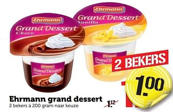 Aanbiedingen Ehrmann grand dessert - Ehrmann - Geldig van 26/12/2016 tot 01/01/2017 bij Coop