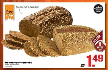 Aanbiedingen Molenbrood vloerbrood donker of meergranen heel brood - Molenbrood - Geldig van 26/12/2016 tot 01/01/2017 bij Coop