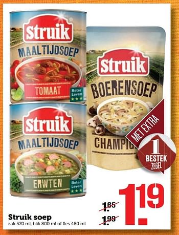 Aanbiedingen Struik soep - Struik - Geldig van 26/12/2016 tot 01/01/2017 bij Coop