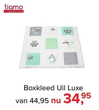 Aanbiedingen Boxkleed uil luxe - Tiamo - Geldig van 16/12/2016 tot 31/12/2016 bij Baby-Dump