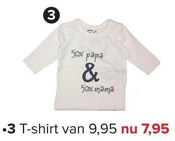 Aanbiedingen T-shirt - Huismerk - Baby-Dump - Geldig van 16/12/2016 tot 31/12/2016 bij Baby-Dump