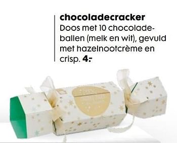 Aanbiedingen Chocoladecracker doos met 10 chocoladeballen - Huismerk - Hema - Geldig van 06/12/2016 tot 01/01/2017 bij Hema