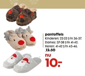Aanbiedingen Pantoffels - Huismerk - Hema - Geldig van 06/12/2016 tot 01/01/2017 bij Hema